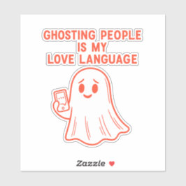 Hosting People ist meine Liebe - Funny Ghost - Aufkleber