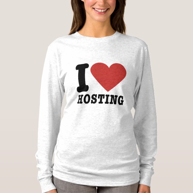Hosting Top für Frauen im Herz (grau) (Vorderseite)