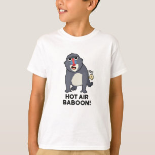 Hot Air Baboon Funny Farting Monkey Puff T-Shirt
