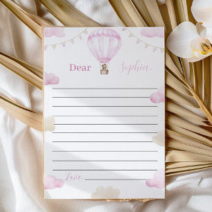 Hot Air Ballon Birthday Time Kapsel Message Card Dankeskarte