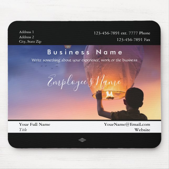 Hot Air Ballon Mitarbeiter Foto Mousepad (Vorne)