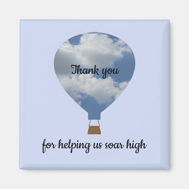 Hot Air Ballon Mitarbeiter Vielen Dank Anerkennung Magnet (Vorne)