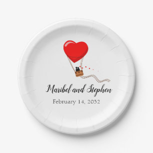 Hot Air Ballon Valentine's Day Hochzeit Teller
