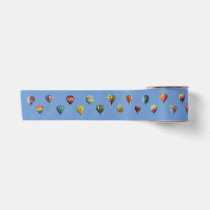Hot Air Ballon Wave Blue Sky  Satinband