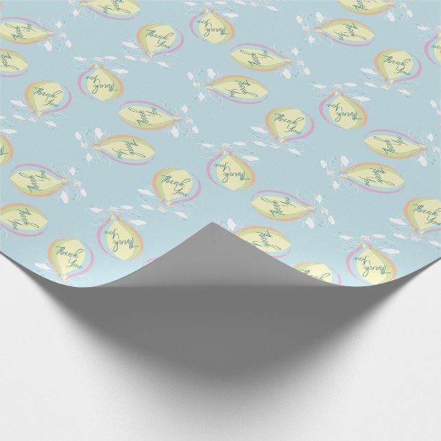 Hot Air Balloon Baby Duschbrause Rainbow Vielen Da Geschenkpapier (Ecke)