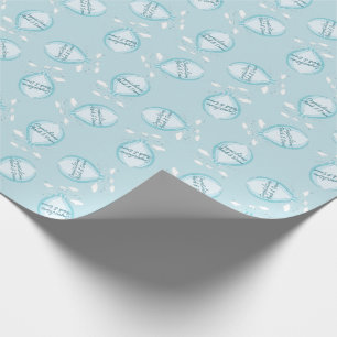 Hot Air Balloon Baby Dusche blau Geschenkpapier