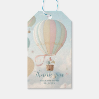 Hot air balloon baby shower  geschenkanhänger