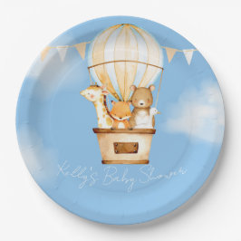 Hot Air Balloon Baby Shower Paper Plate Pappteller
