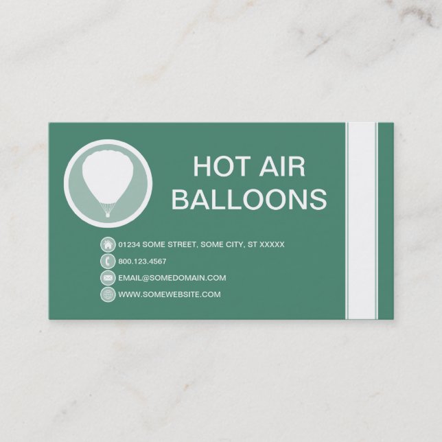 HOT AIR-BALLOON-Blase Visitenkarte (Vorderseite)