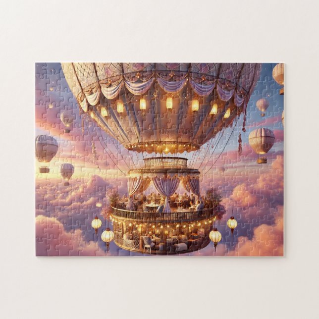 Hot Air Balloon Cafe Whimsical Sky Restaurant (Horizontal)
