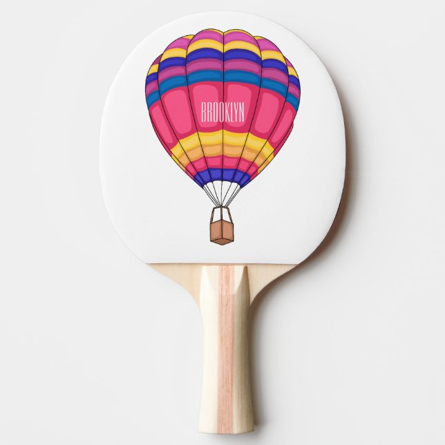 Hot air balloon cartoon illustration  tischtennis schläger (Vorderseite)