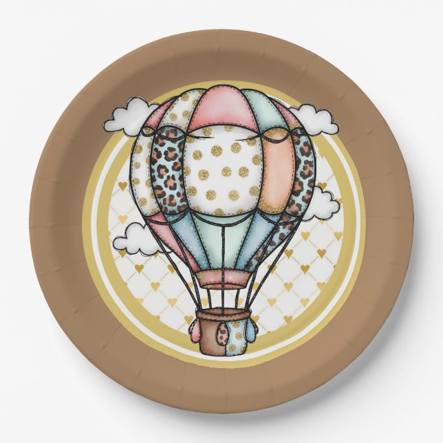 Hot Air Balloon  Pappteller (Vorderseite)
