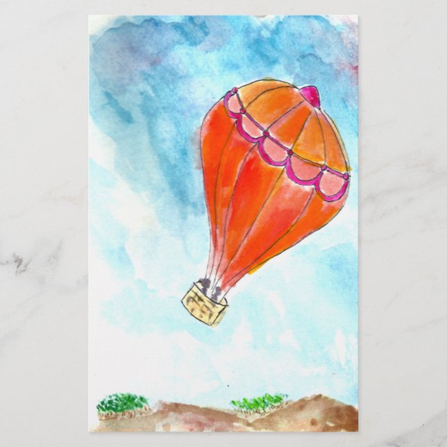 Hot Air Balloon Scrapbook Briefpapier (Vorderseite)