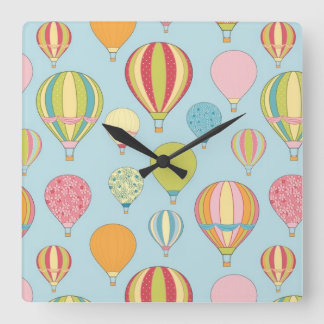 Hot Air Balloon Wall Clock Quadratische Wanduhr