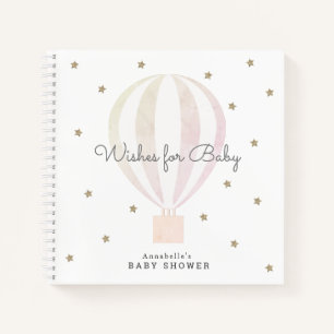 Hot Air Balloon wünscht Baby Pink Guest Book Notizbuch