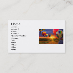 Hot Air Balloons Business Card Visitenkarte