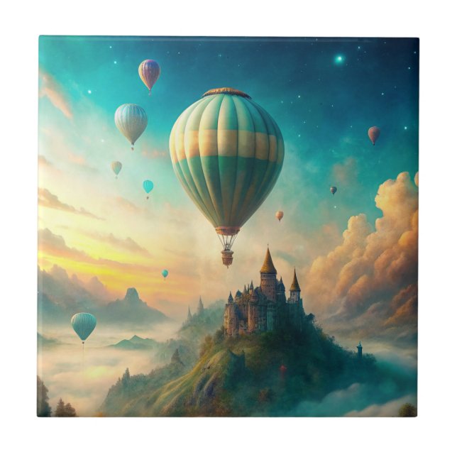 Hot Air Balloons Fliese (Vorderseite)