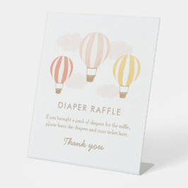 Hot Air Balloons Girl Baby Dusche Windelwanne Wind Sockelschild