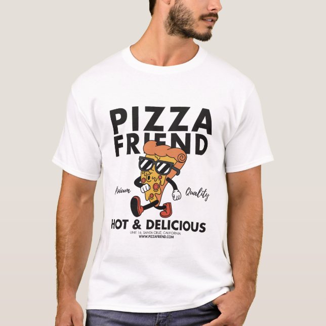 Hot and Delicious pizza T-Shirt (Vorderseite)