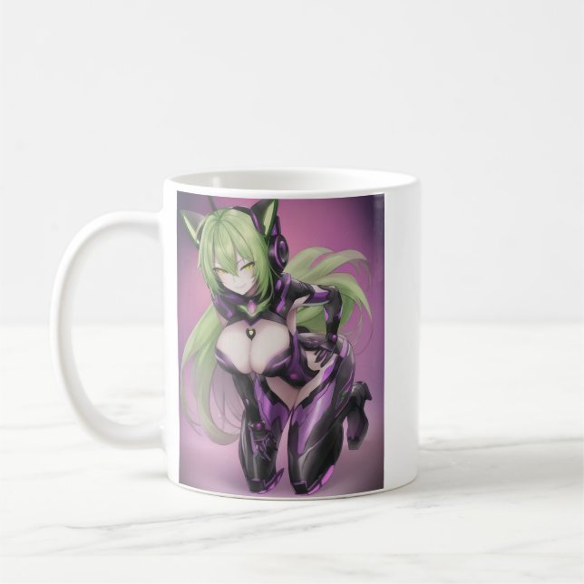 Hot Anime Android Catgirl Kaffeetasse (Links)