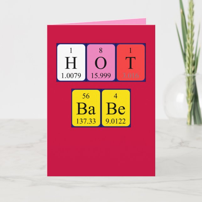 Hot Babe Periodensystem Valentinkarte Feiertagskarte (Vorderseite)