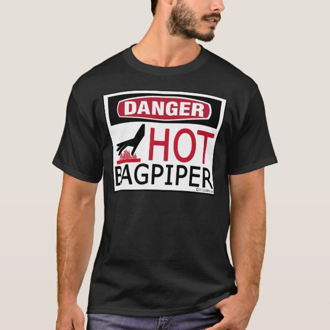 Hot Bagpiper T-Shirt (Vorderseite)