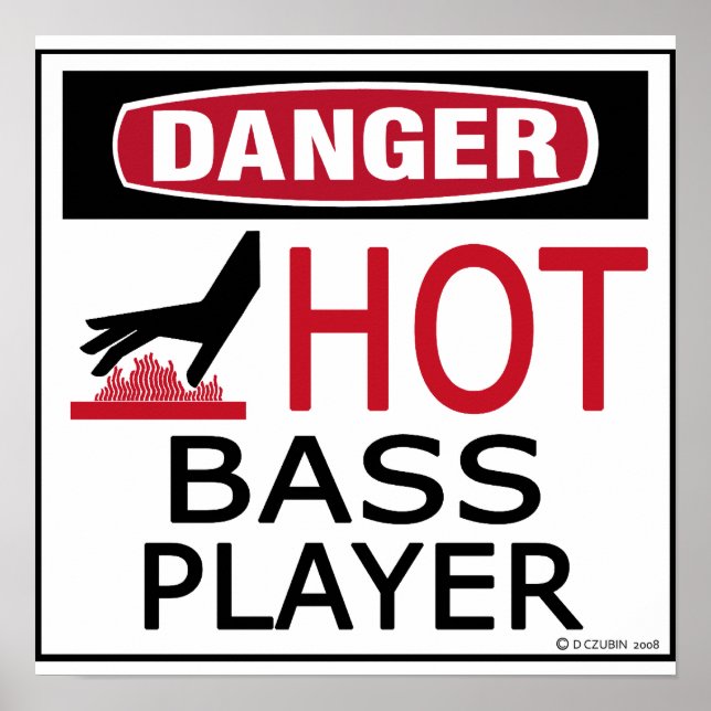 Hot Bass Player Poster (Vorne)