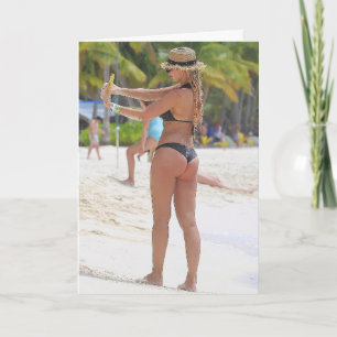 HOT BIG BOTTOMED BEACH MÄDCHENKARTE FÜR IHN KARTE