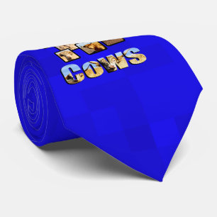 Hot Blue Highland Cow Design, Krawatte