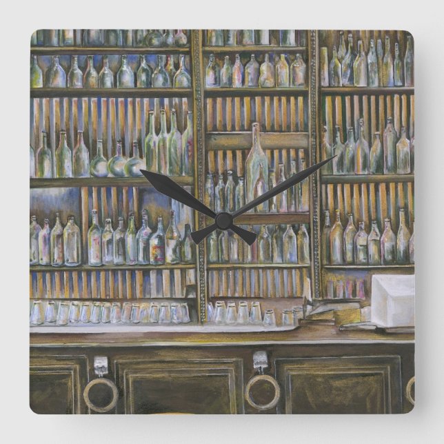Hot, But not Moving Quadratische Wanduhr (Vorderseite)