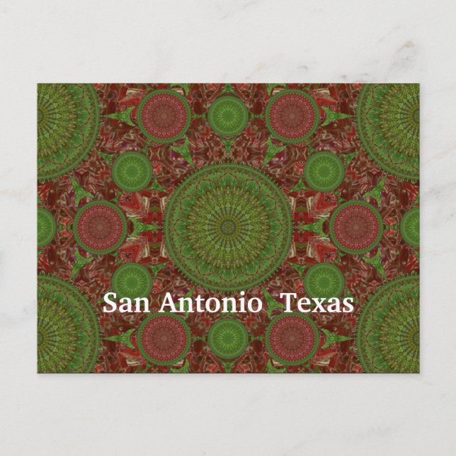 Hot Chile Mandala Array Postcard Postkarte (Vorderseite)