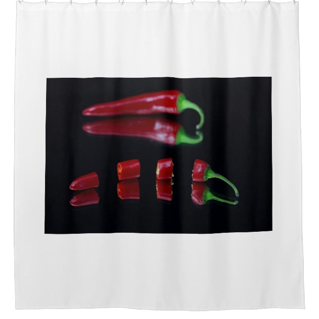 Hot Chili Duschvorhang (Vorderseite)