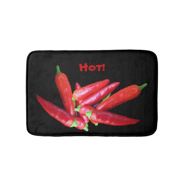 Hot Chili Paprikaschoten Bath Matts Badematte (Vorderseite)