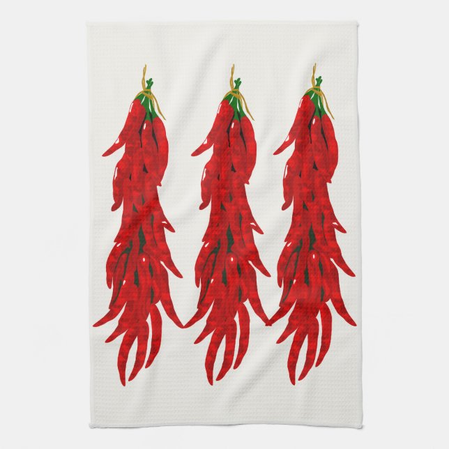 Hot-Chili-Paprikaschoten getrocknet Geschirrtuch (Vertikal)