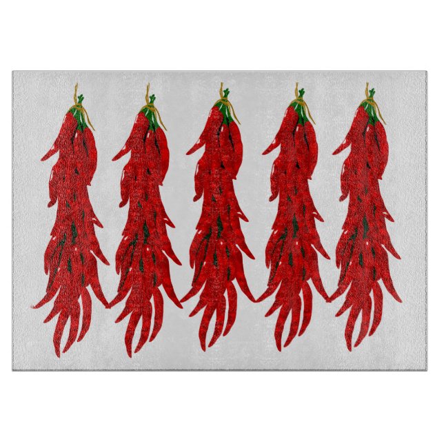 Hot-Chili-Paprikaschoten getrocknet Schneidebrett (Vorderseite)