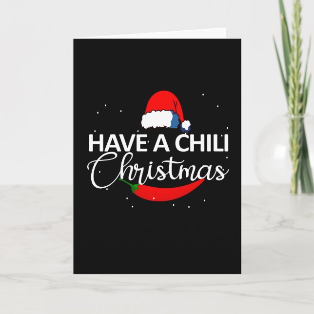 Hot Chili Pepper Christmas Design, Unisex Karte (Vorderseite)