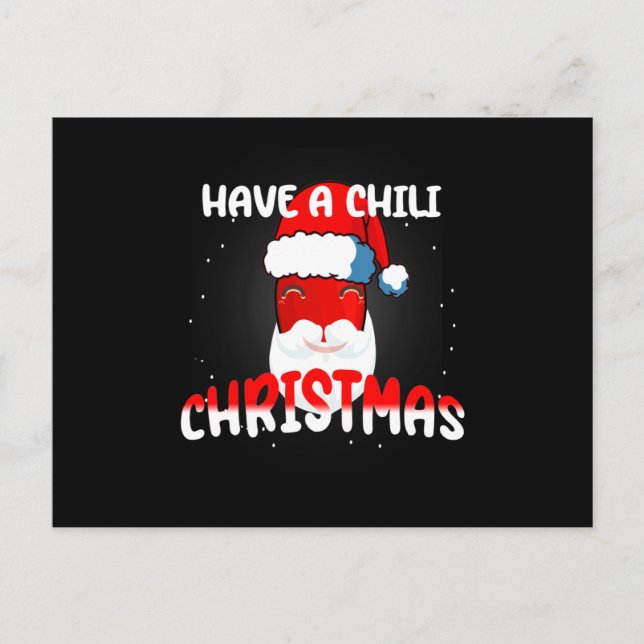 Hot Chili Pepper Christmas Design, Unisex Postkarte (Vorderseite)
