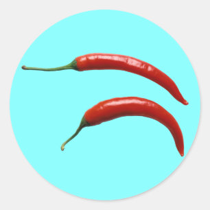 Hot Chili Pepper Runder Aufkleber