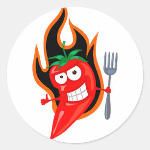 Hot Chili Runder Aufkleber