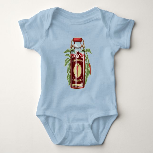 Hot Chili Sauce Baby Strampler (Vorderseite)