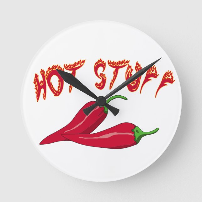 Hot Chilli Clock Runde Wanduhr (Vorderseite)