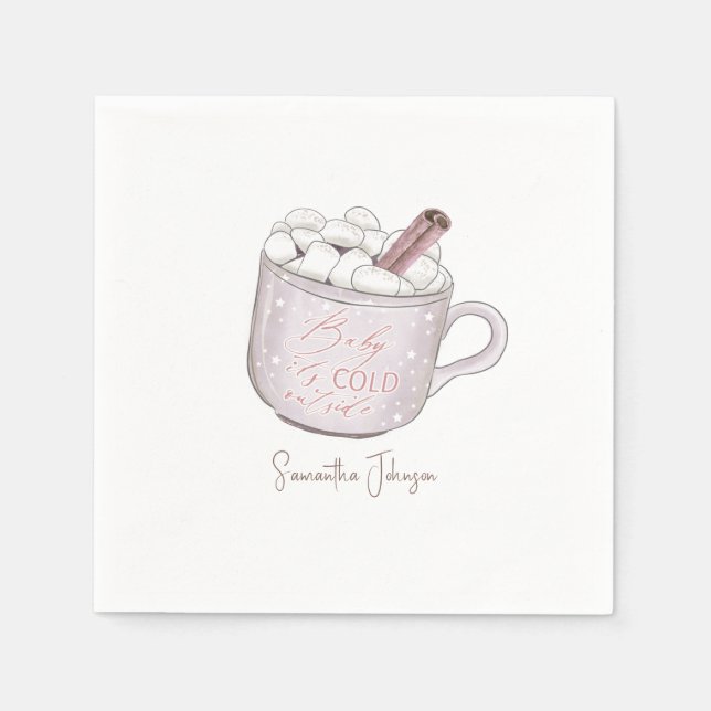 Hot Chocolate Baby Es ist kalt Außendusche Serviette (Vorderseite)