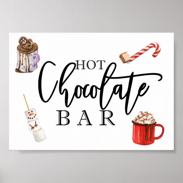 Hot Chocolate Bar Christmas Kakao Poster (Vorne)