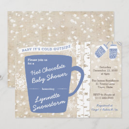Hot Chocolate Bar Snowflakes Kinderdusche für Jung Einladung