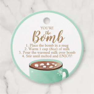 Hot Chocolate Bomb Tags Sie sind die Bombe Kakao Geschenkanhänger