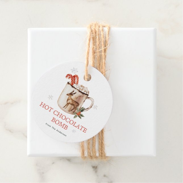 Hot Chocolate Bombe Geschenkanhänger (Beispiel)