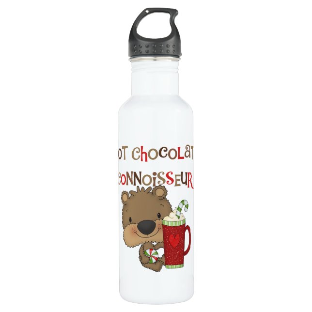 Hot Chocolate Connoisseur Boy Bear Edelstahlflasche (Vorderseite)
