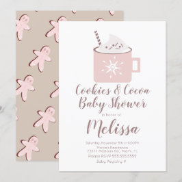 Hot-Chocolate Cookies Tasse Winter Girl Baby Dusch Einladung