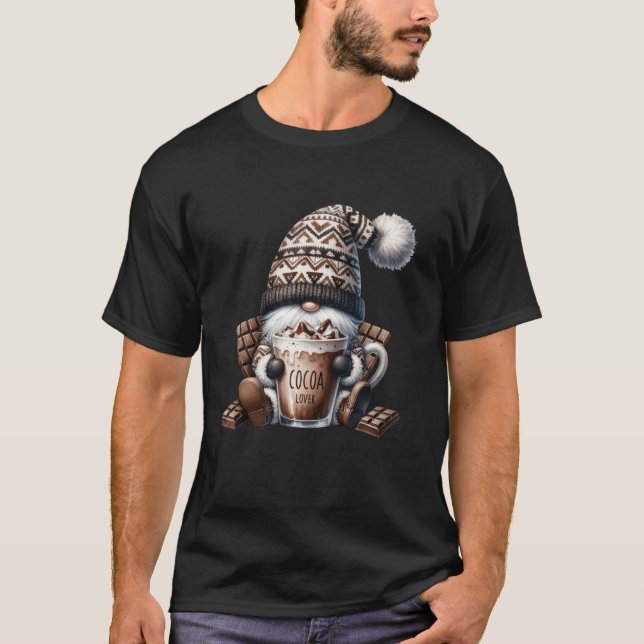 Hot Chocolate Gnome Dad for Cocoa Lover and Sweate T-Shirt (Vorderseite)