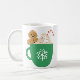 Hot Chocolate Marshmallow Candy Cane Gingerbrot Kaffeetasse
